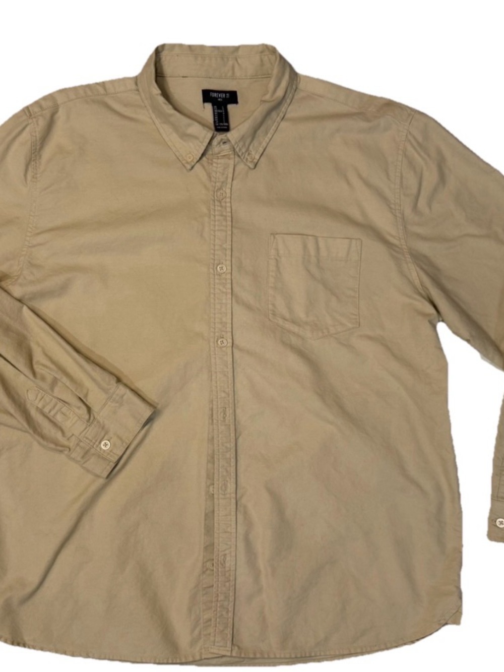 Forever 21 Men’s Khaki Button-Down Shirt